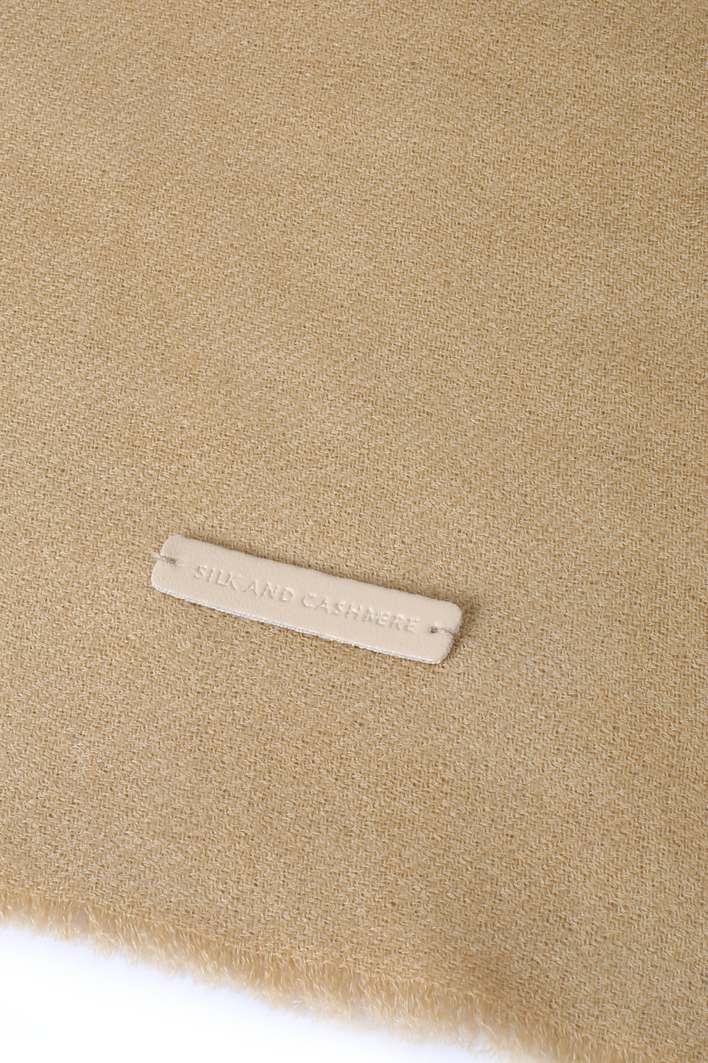 Camel Jas ipekli Tek Renk Şal 70x180 cm