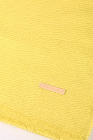 Sarı Jas ipekli Tek Renk Şal 70x180 cm