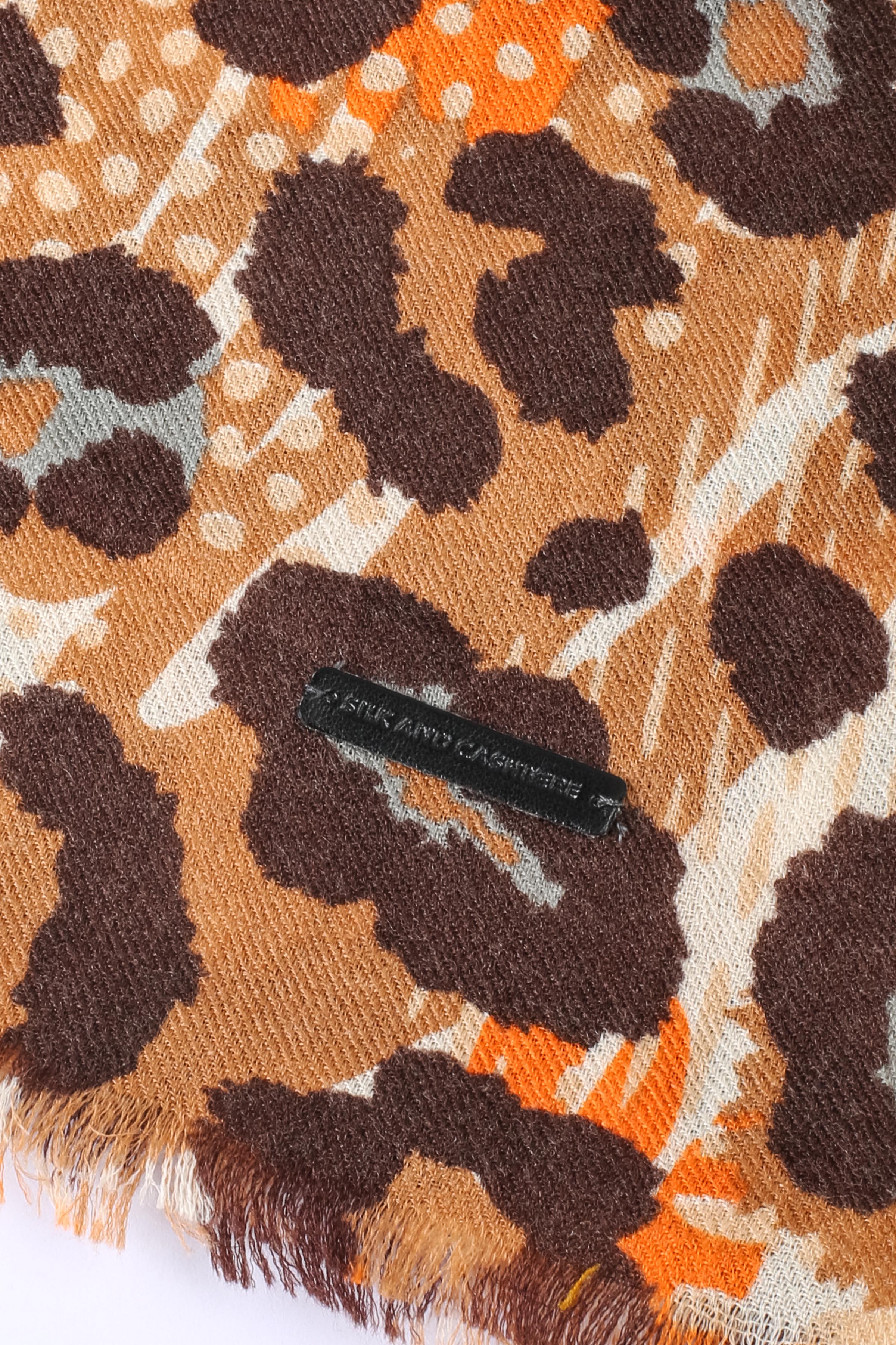 Kahverengi Jas ipekli Desenli Şal 70x180 cm