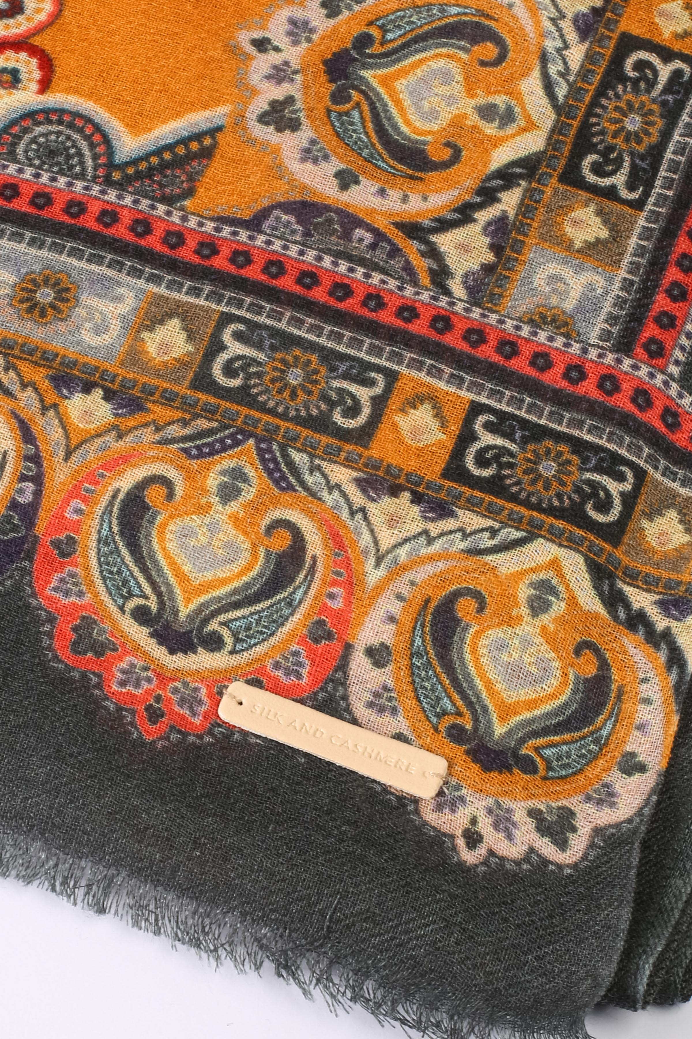 Gri Jas ipekli Desenli Şal 70x180 cm