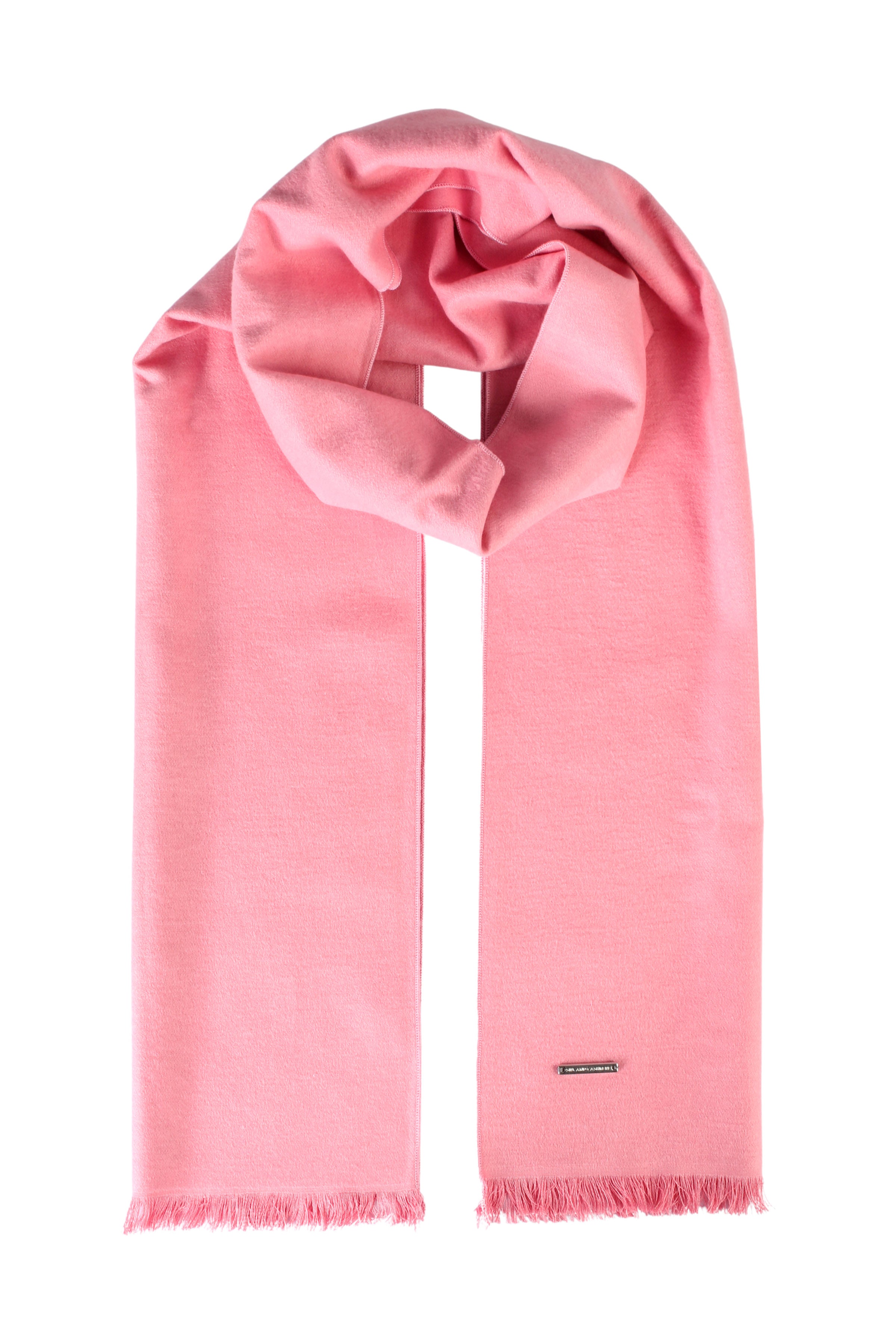 Pembe Saf İpek Lotus Atkı 30x177 cm
