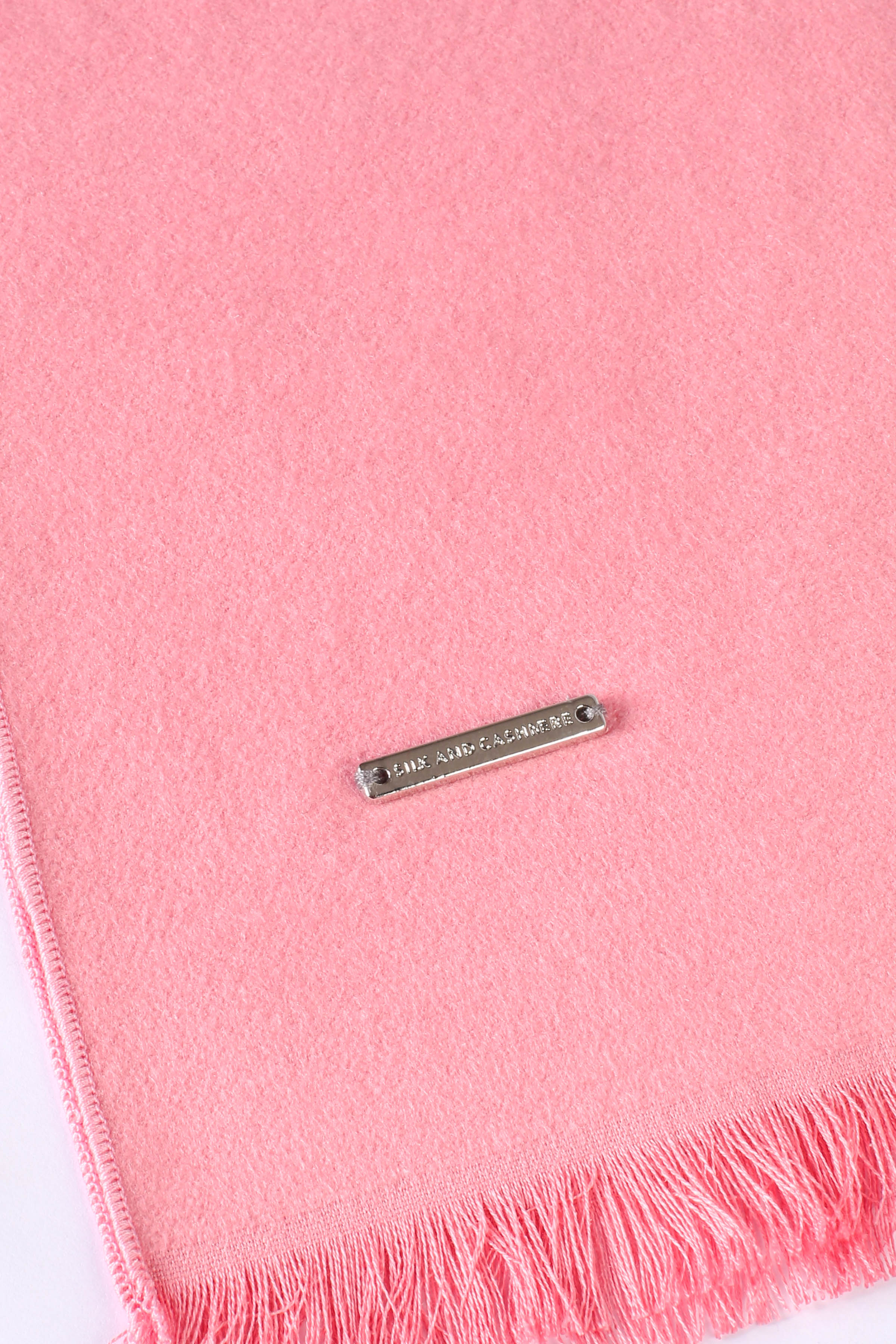 Pembe Saf İpek Lotus Atkı 30x177 cm