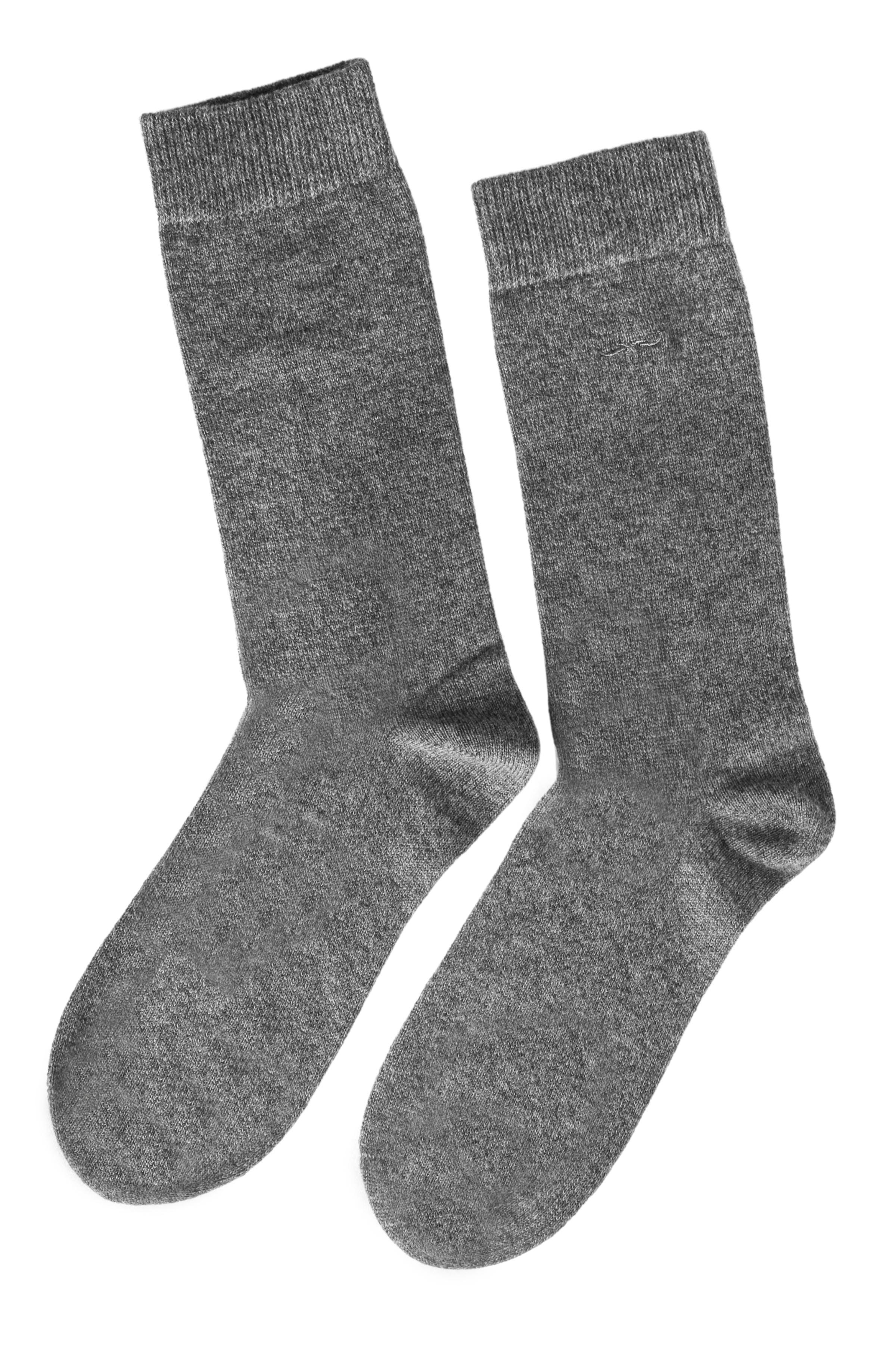 Orta Gri Melanj Saf Kaşmir Erkek Çorap