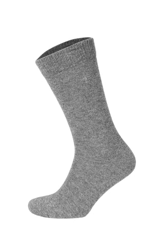 Orta Gri Melanj Saf Kaşmir Erkek Çorap