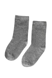 Orta Gri Melanj Saf Kaşmir Kadın Çorap