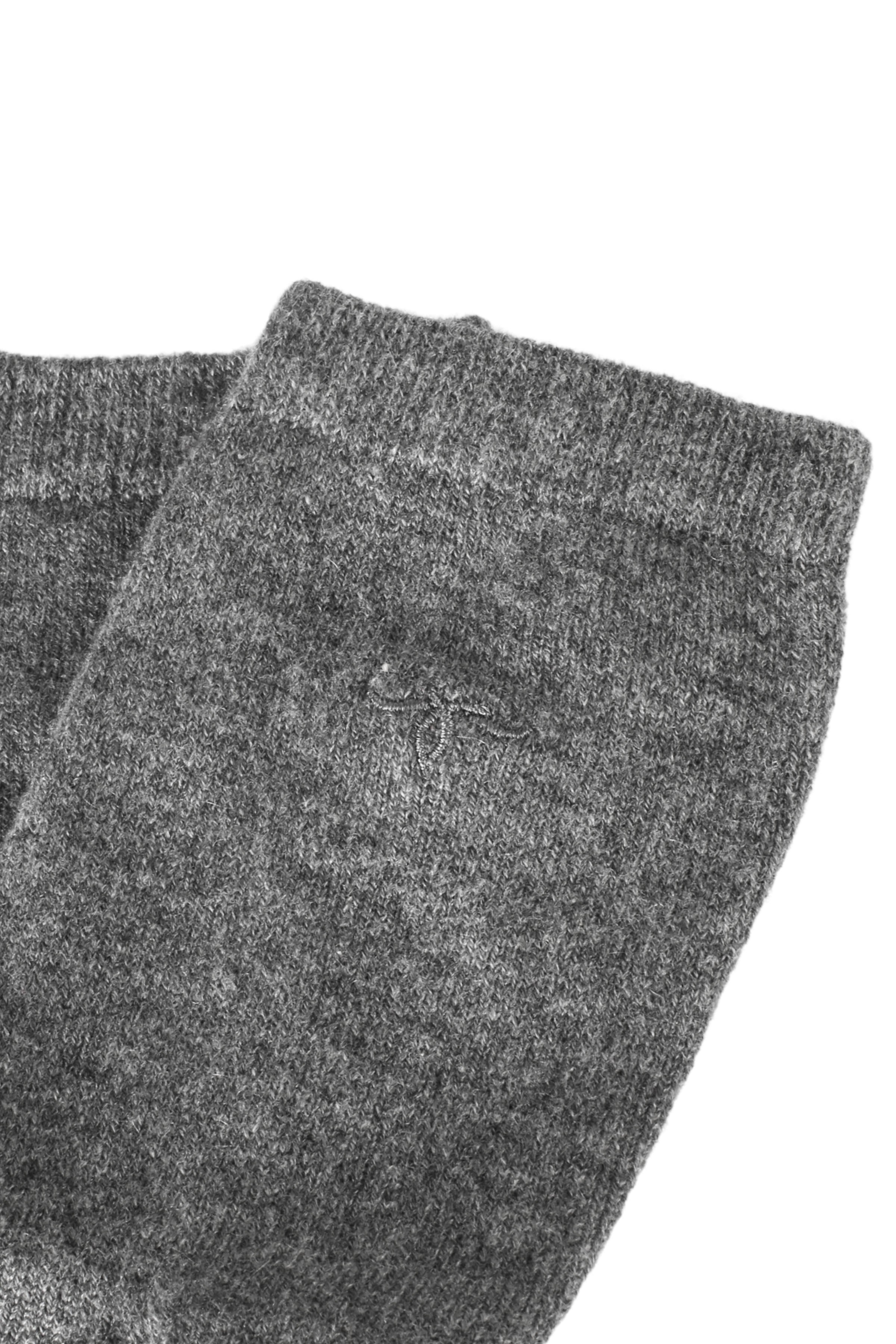 Orta Gri Melanj Saf Kaşmir Kadın Çorap