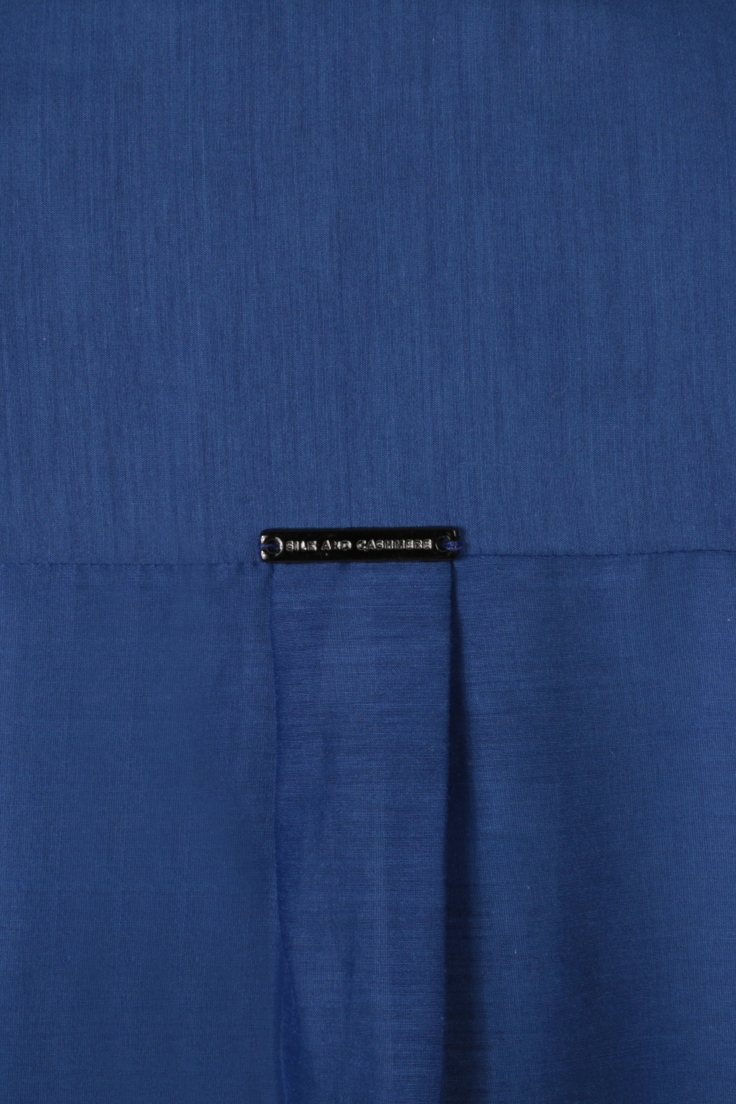 Lacivert Nature İpek Pamuk Uzun Kollu Gömlek