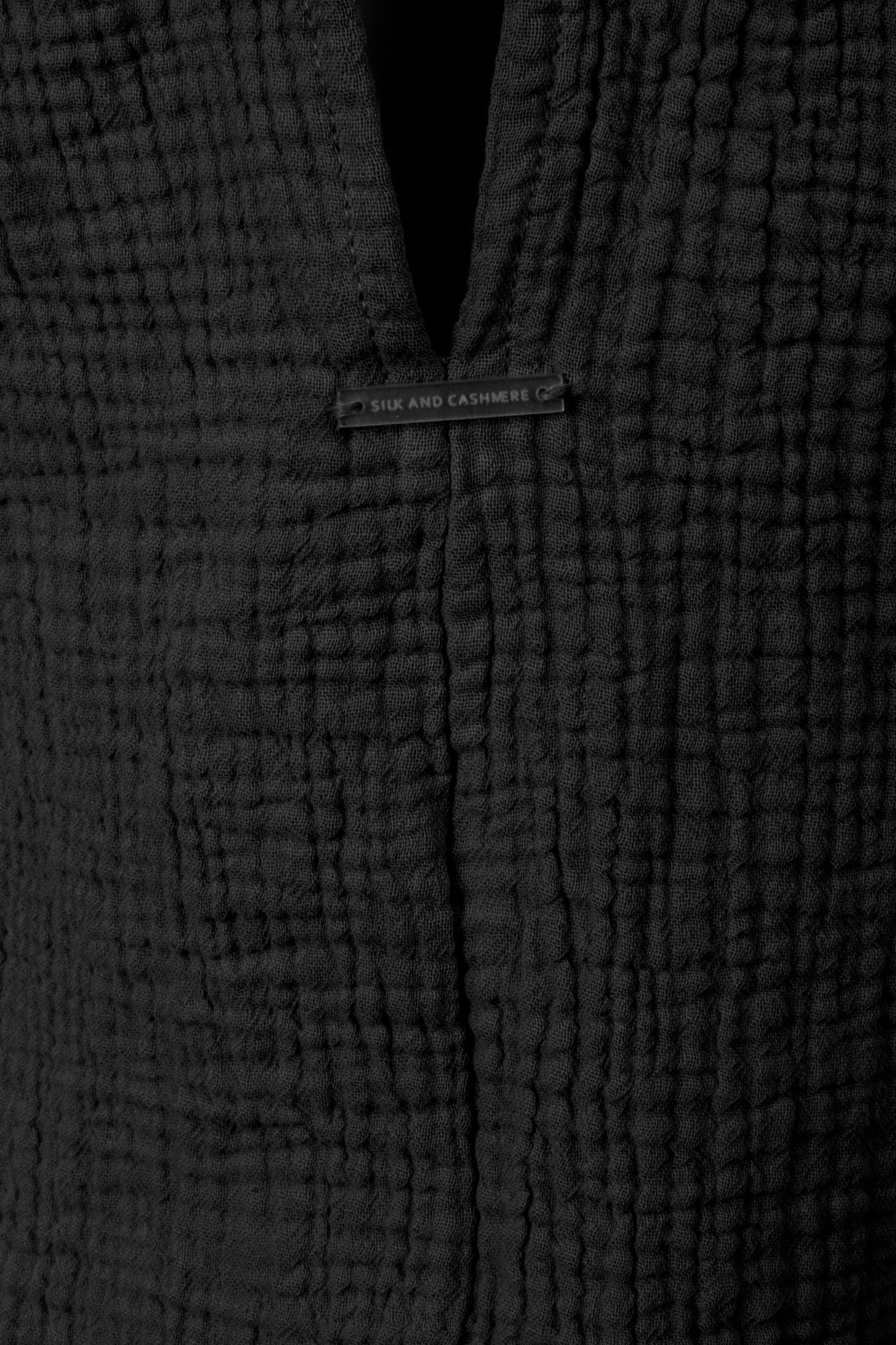 Siyah Cassandra Pamuk Arka Yaka Fiyonk Detaylı Elbise