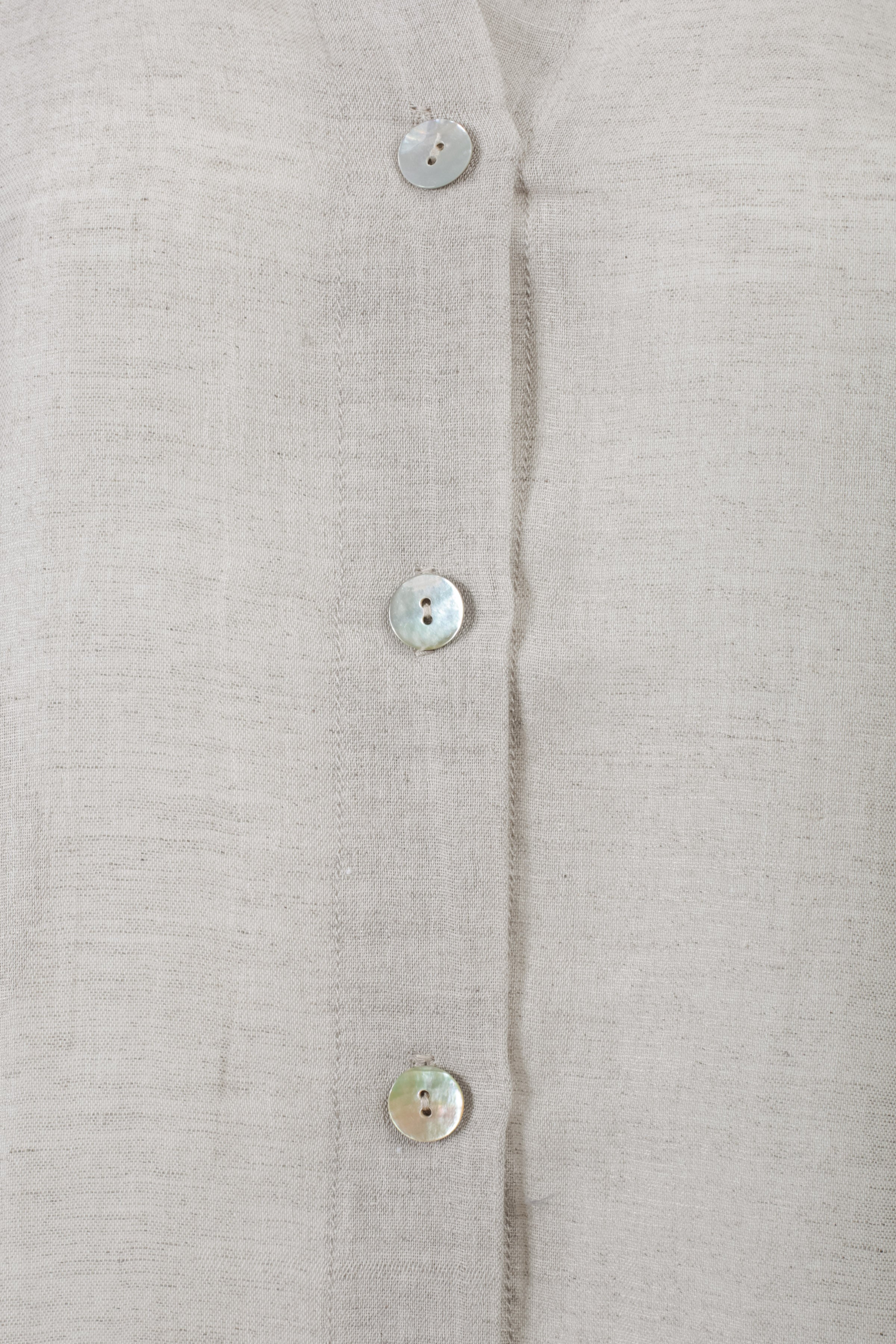 Bej Cassandra Keten Pamuk Tunik Elbise