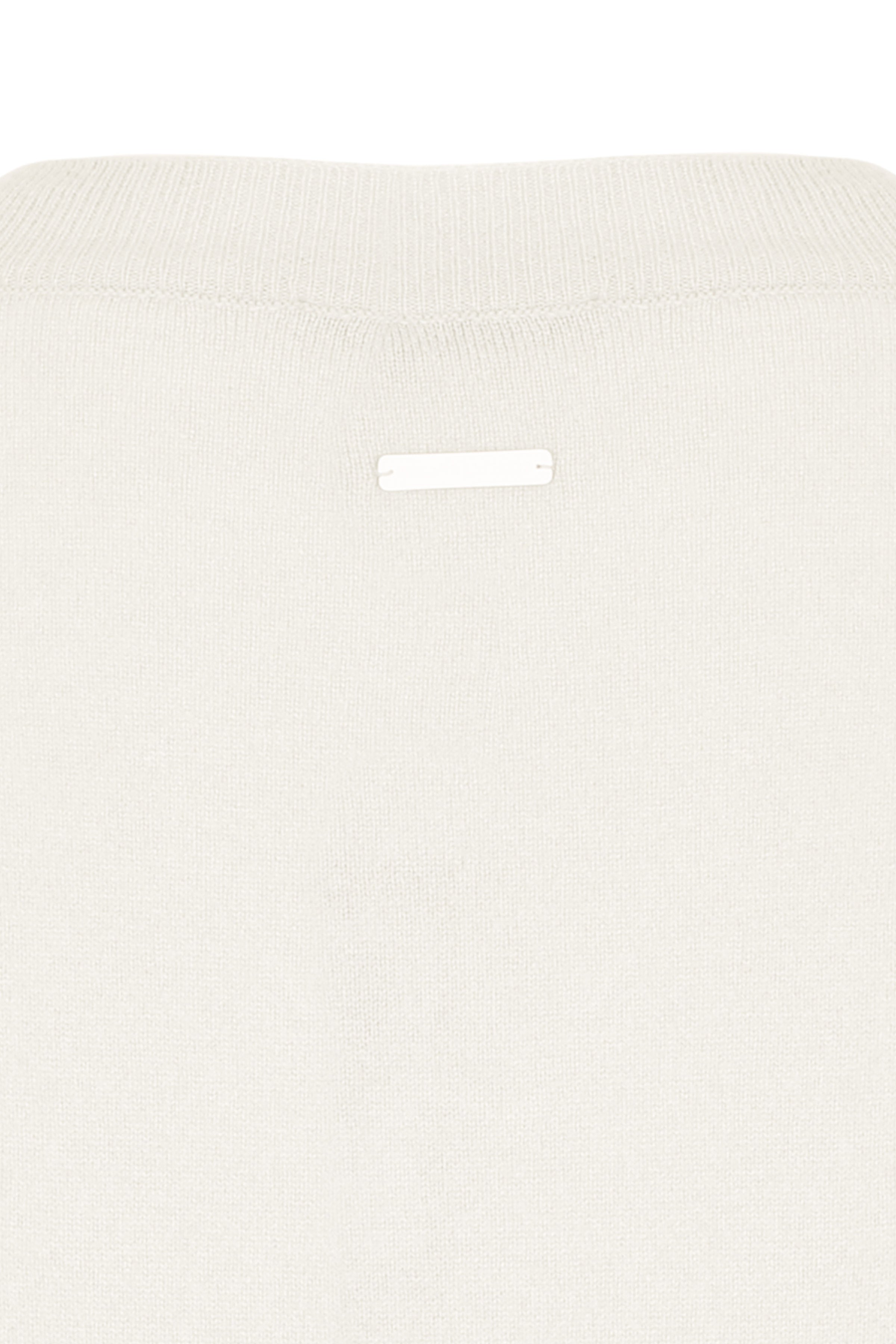 Beyaz Saf Kaşmir Isabella Derin V Yaka Kadın Kazak