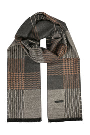 Antrasit Roma Baskılı Lotus Atkı 30x 180 cm