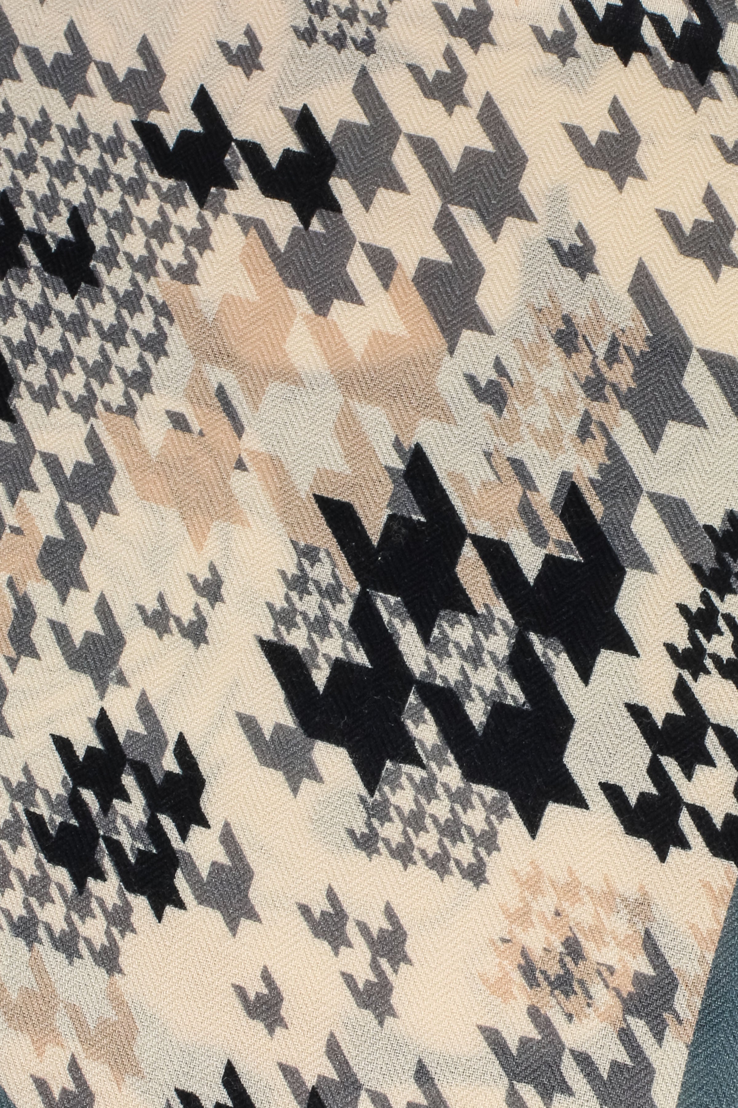 Ekru Roma Baskılı Saf Kaşmir Atkı 25x150 cm 23WMWL-303