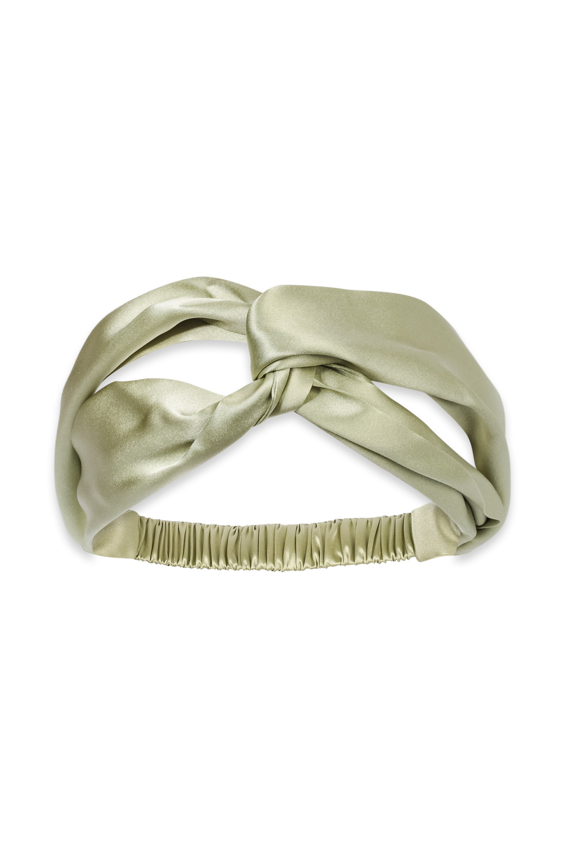 Açık Yeşil Anabel Saf İpek Saç Bandı