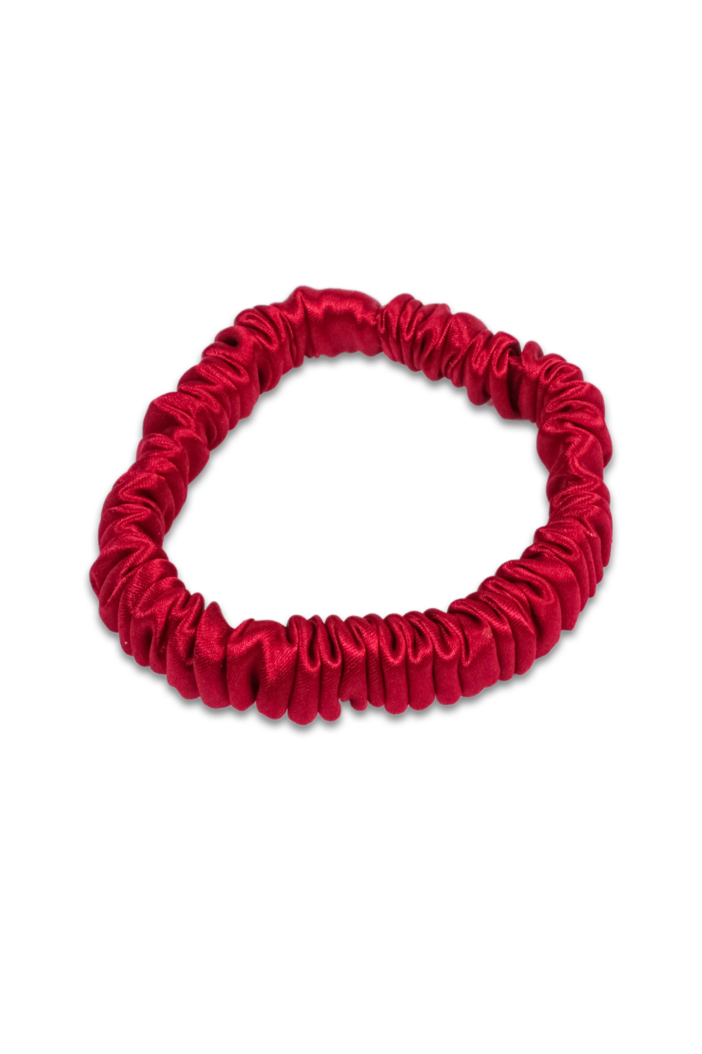 Kırmızı Anabel Saf Büzgülü İnce Toka