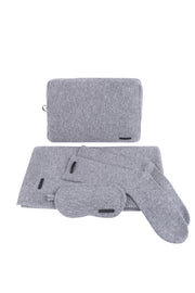 Gri Saf Kaşmir Yolculuk Seti