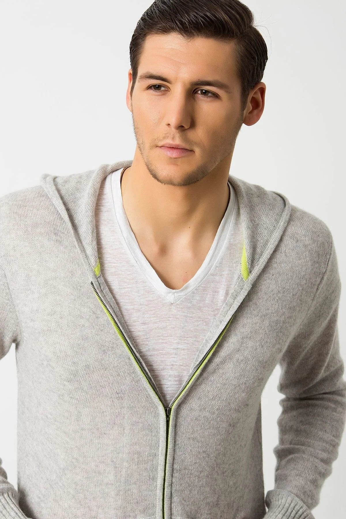 Erkek Açık Gri Hırka E162F315003187