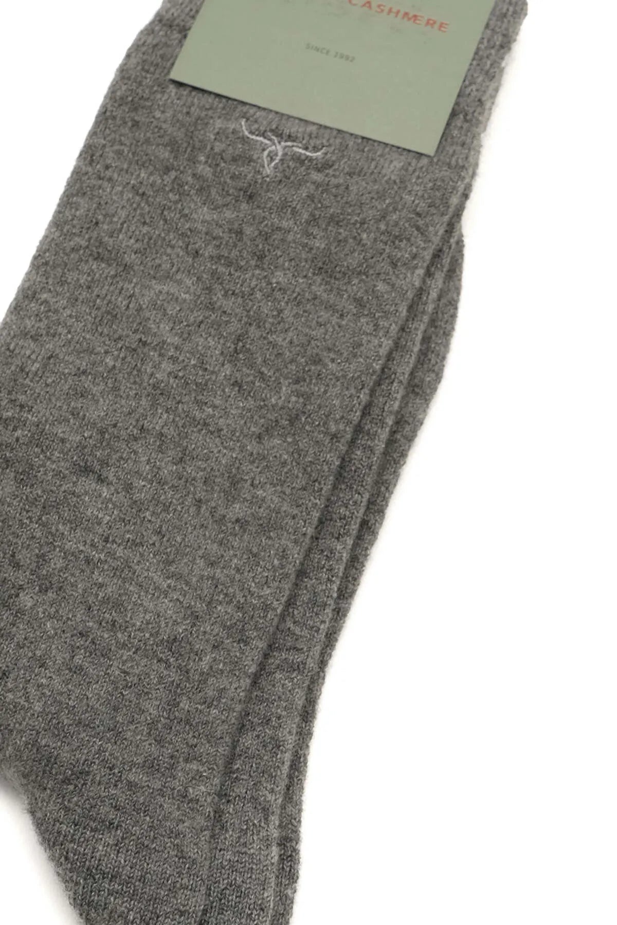 Orta Gri Melanj Saf Kaşmir Erkek Çorap