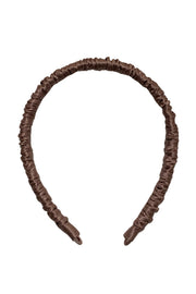 Gül Kurusu Anabel Saf İpek Büzgülü İnce Saç Tacı