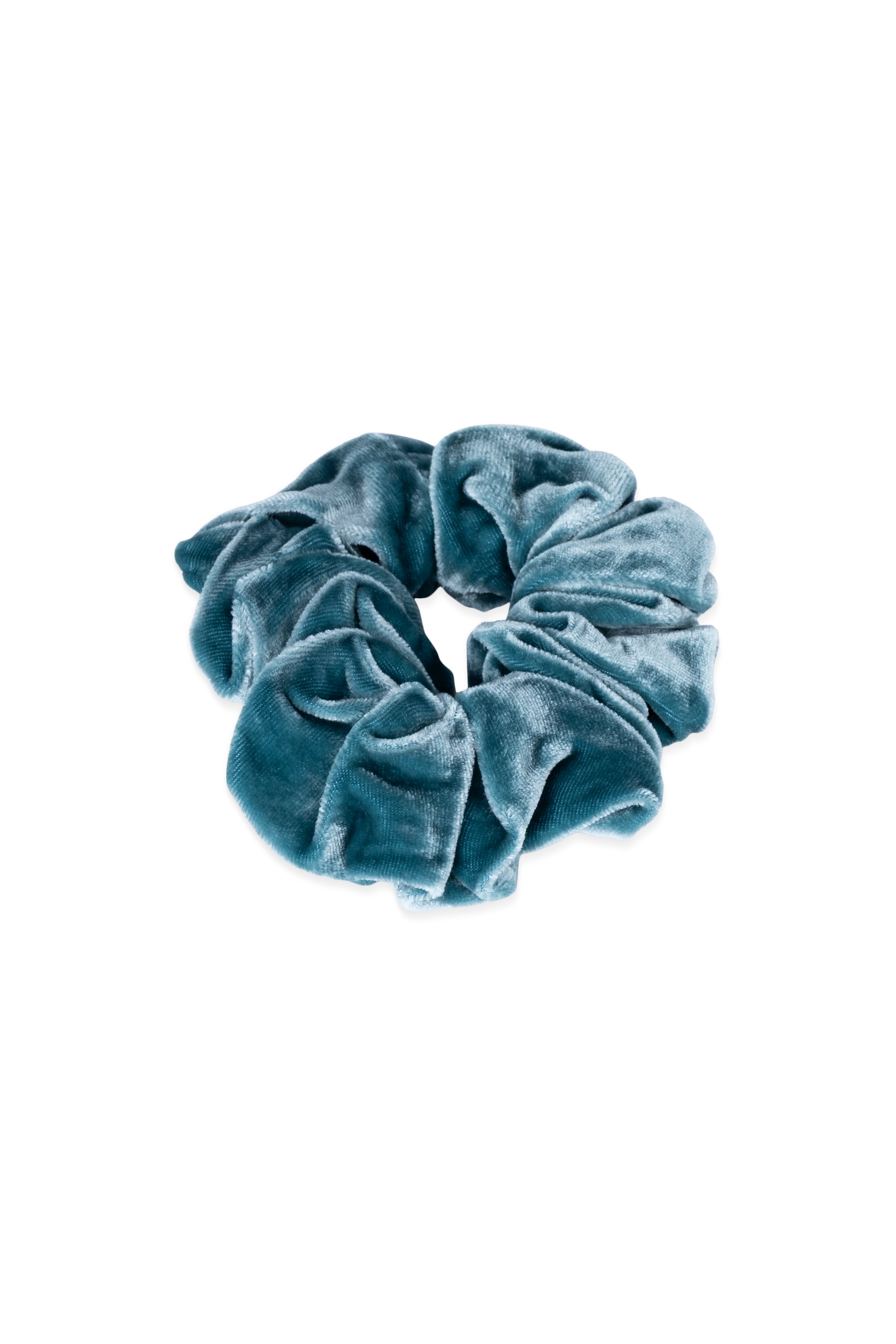 Mavi Kadife İpekli Saç Tokası