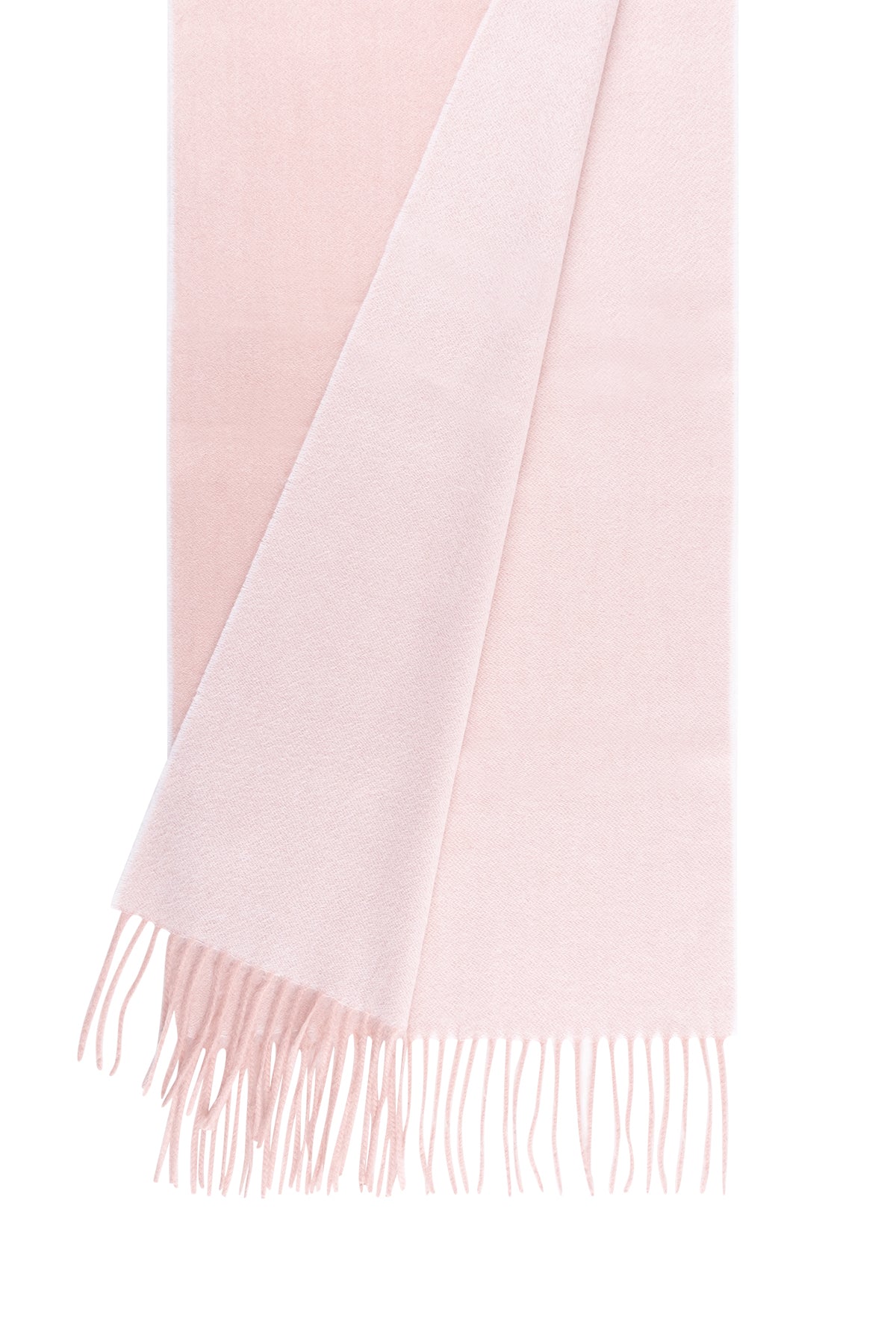 Açık Pembe Patrick Saf Kaşmir Çift Renkli Atkı 30x164 cm