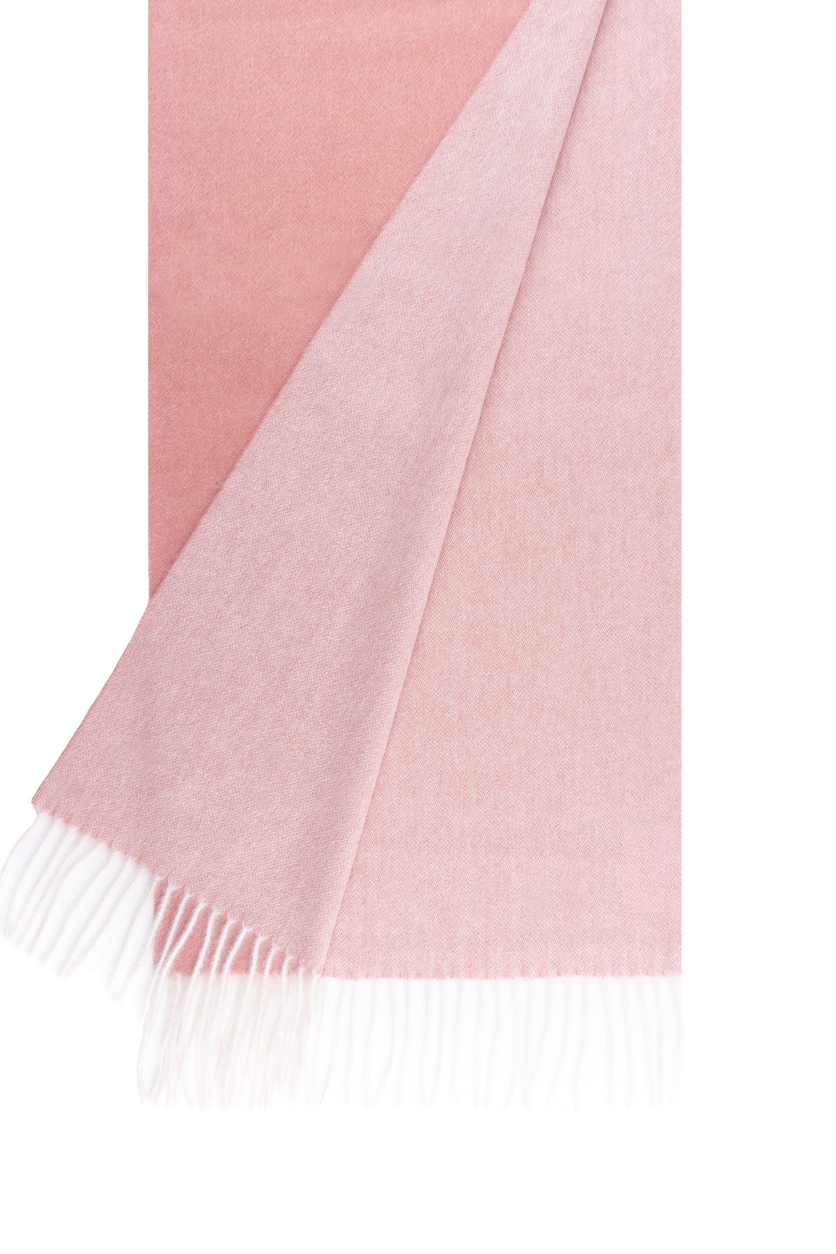 Koyu Pembe Patrick Saf Kaşmir Çift Renkli Atkı 30x164 cm