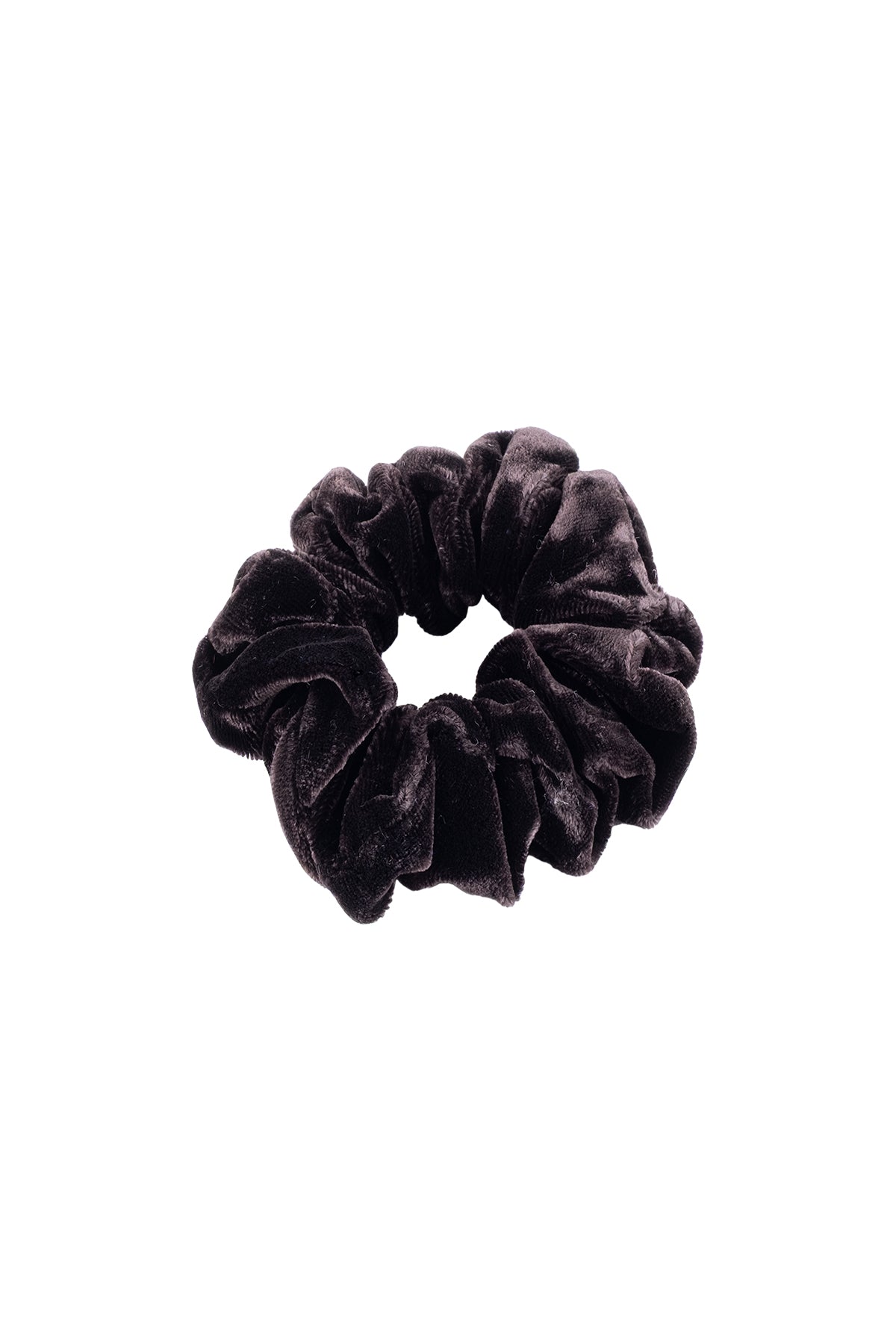 Koyu Kahve Paris İpekli Kadife Toka