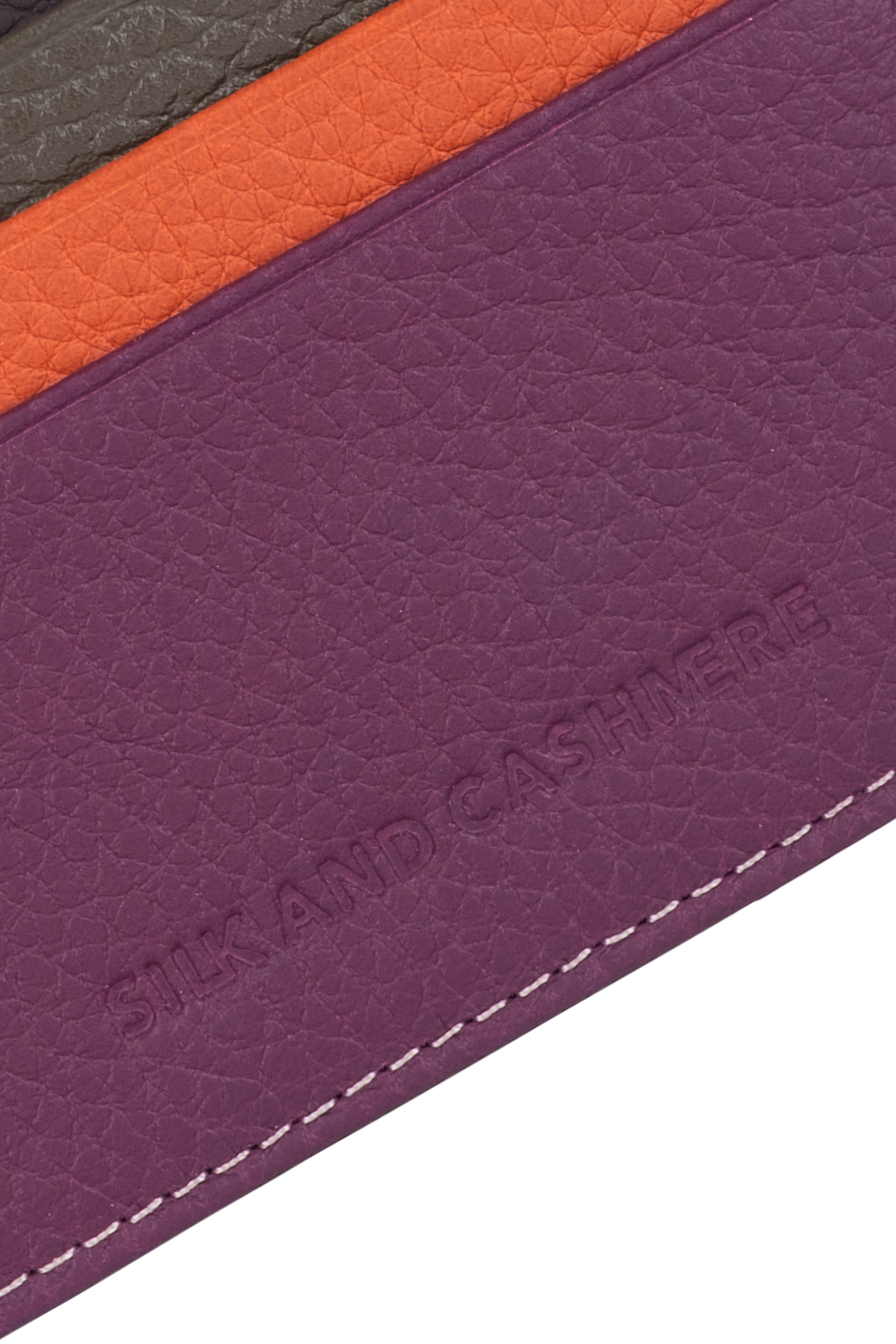 Koyu Mor Deri Renkli Kartvizit