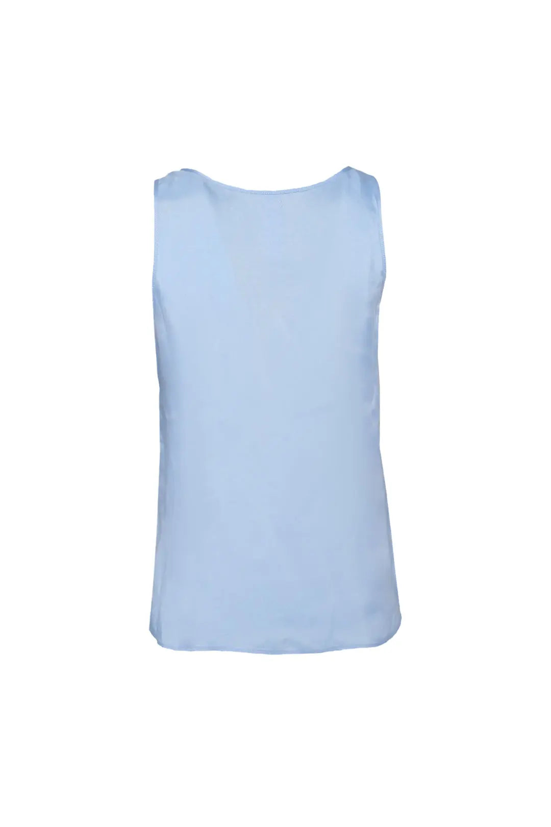 Açk Mavi Emma Yuvarlak Yaka Kolsuz Bluz Woman