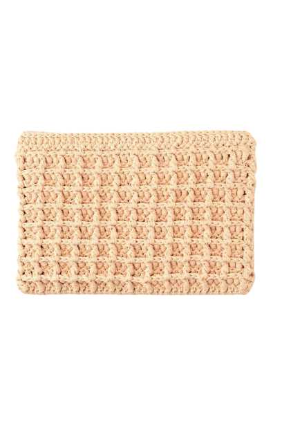 Açk Pembe & More Nina Dokulu El Çanta 20x30 cm Silk and Cashmere