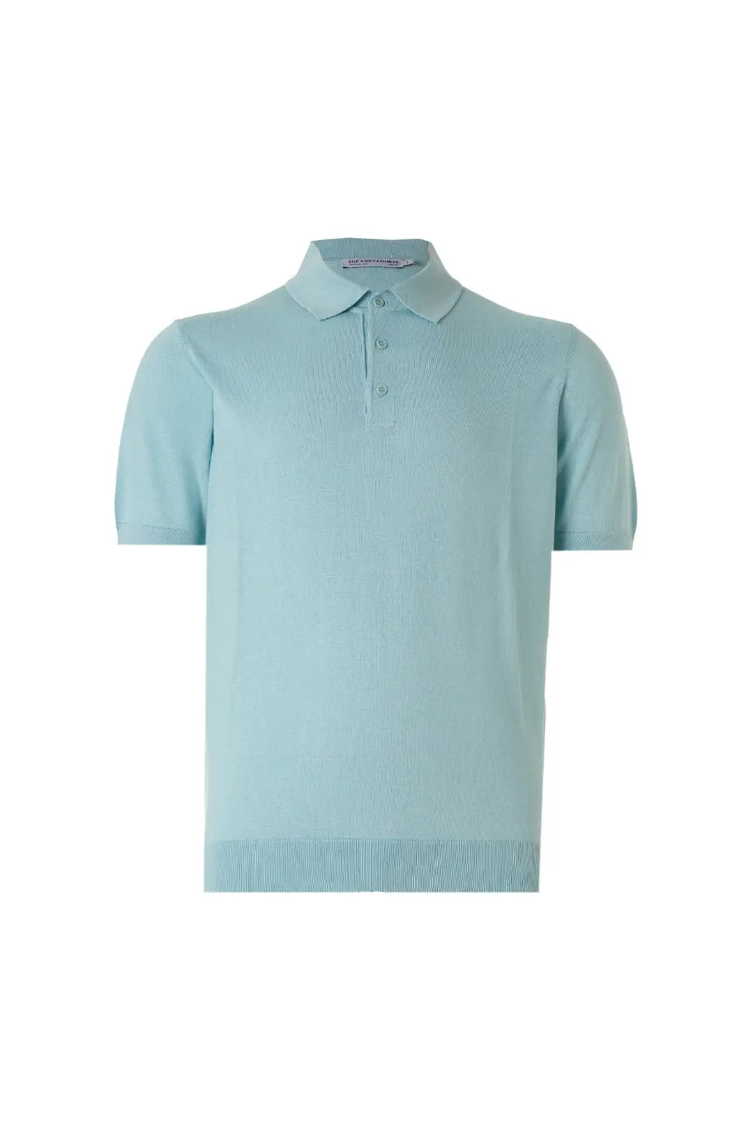 Aqua İpek Kaşmir Utku Kısa Kollu Erkek Triko Polo Silk and Cashmere