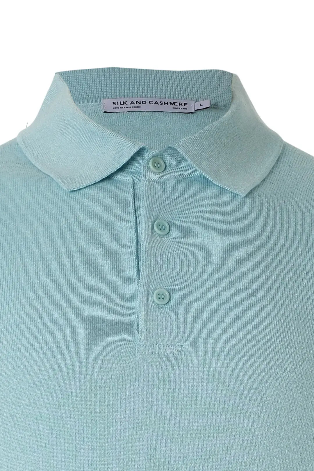 Aqua İpek Kaşmir Utku Kısa Kollu Erkek Triko Polo Silk and Cashmere