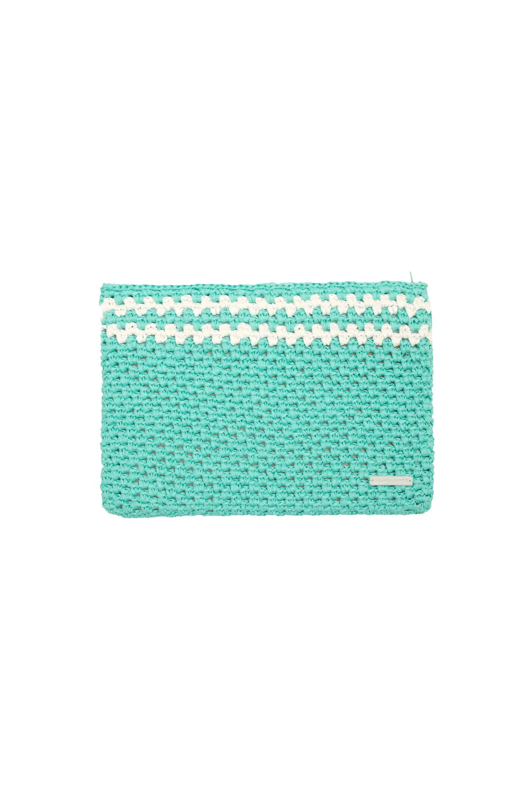 Aqua Nina Renkli Çizgili Rafya El Çanta 30x20cm Accessory