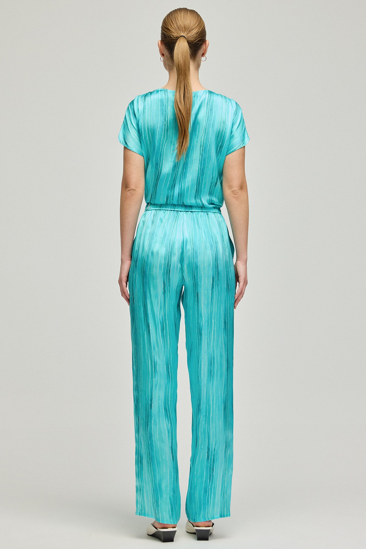 Aqua Nature İpek Desenli Pantolon