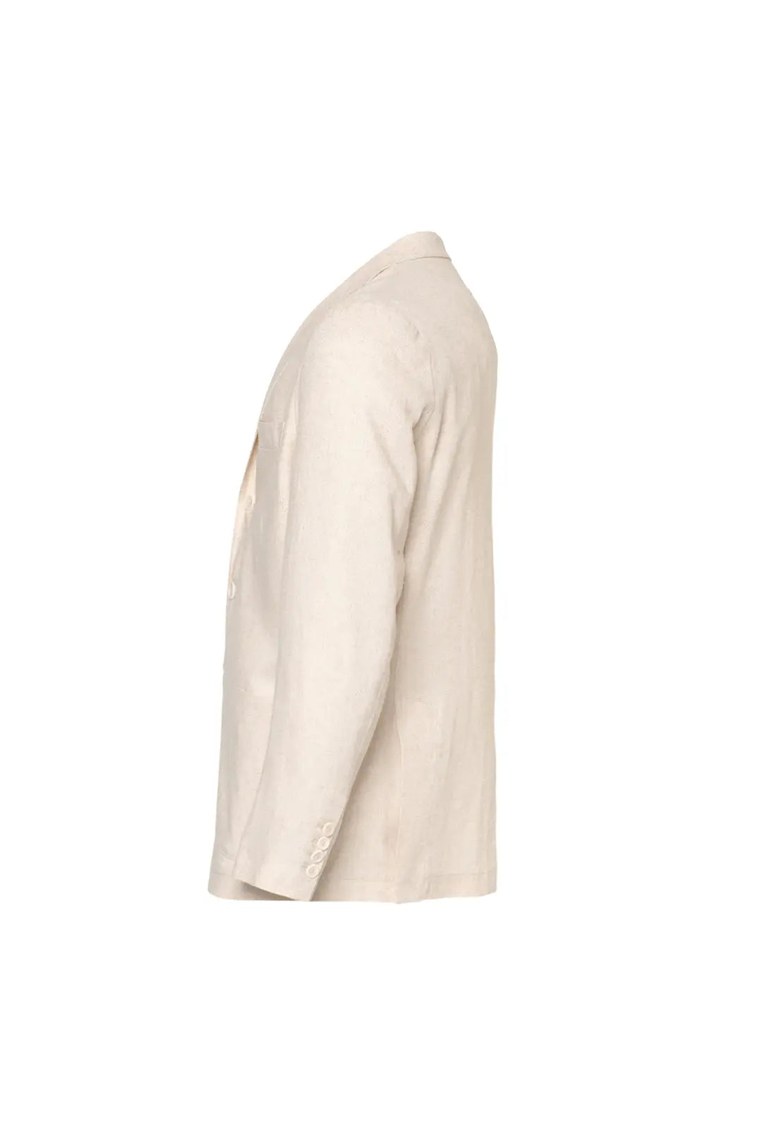 Bej Keten Leon Erkek Ceket Silk and Cashmere