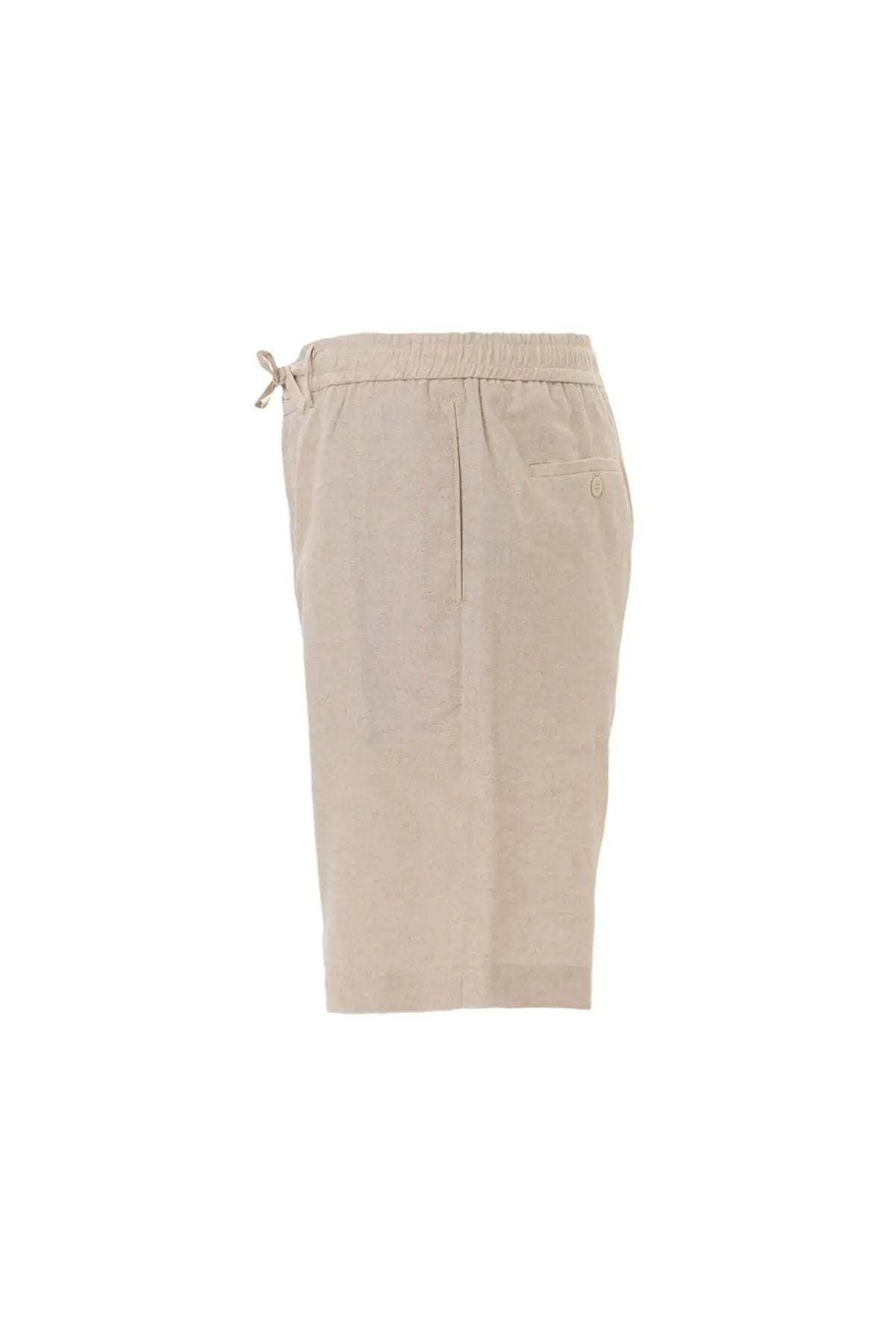 Bej Leon Ketenli Rahat Kesim Erkek ort MAN