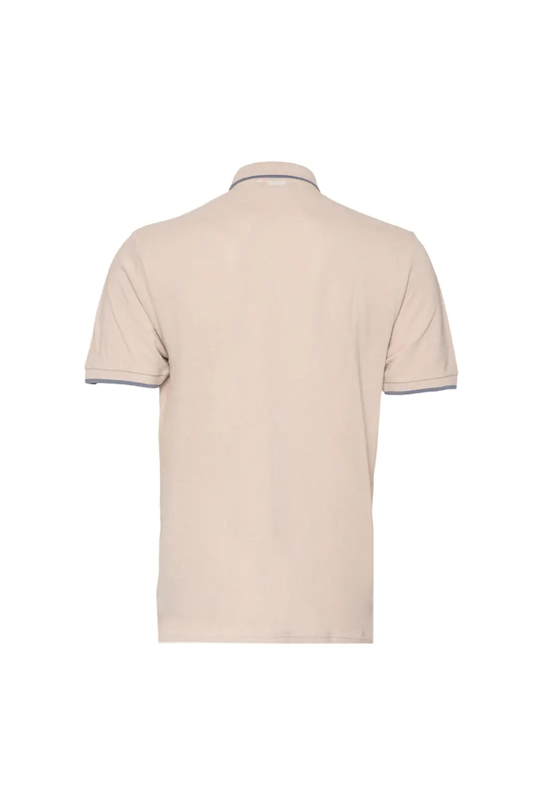 Bej Steve Erkek Çizgi Detaylı Kısa Kol Polo Tişört Silk and Cashmere