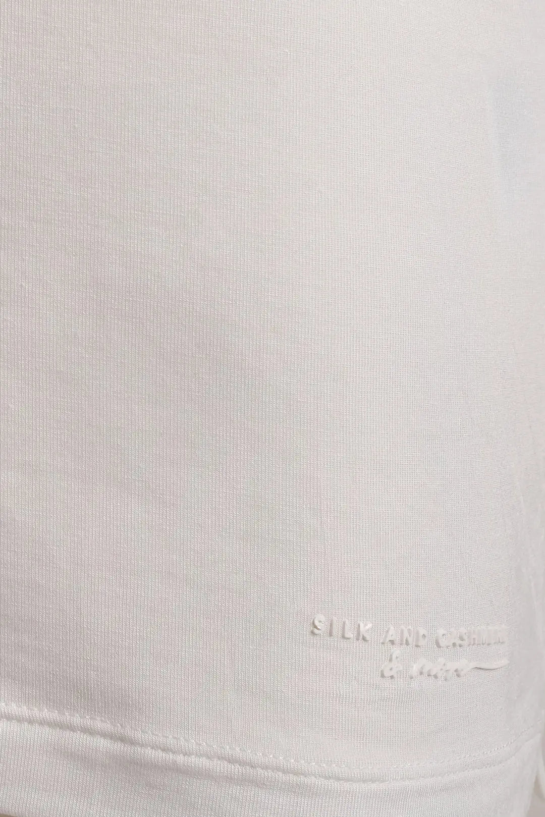 Beyaz Fersatile & More Doğal Modal Polo Yakalı Kısa Kollu Erkek Tişört Silk and Cashmere