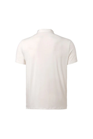Beyaz Fersatile & More Doğal Modal Polo Yakalı Kısa Kollu Erkek Tişört Silk and Cashmere