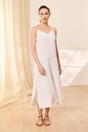 Beyaz Pamuk Cassandra Askılı Kadın Elbise Silk and Cashmere