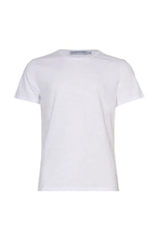 Beyaz Saf Pamuk Marc Yuvarlak Yaka Erkek Basic Tiört Silk and Cashmere