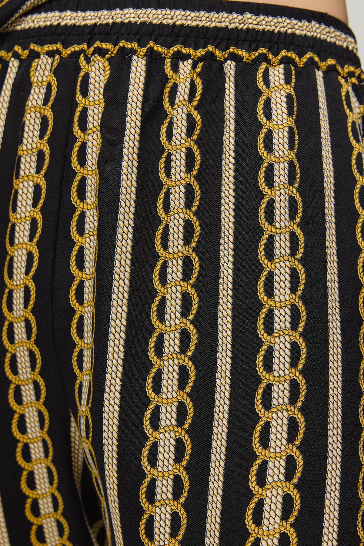 Lacivert Flow Cupro  Viskoz Baskılı Pantolon