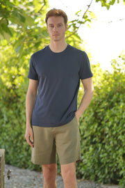 Lacivert Yuvarlak Yaka Erkek T-Shirt