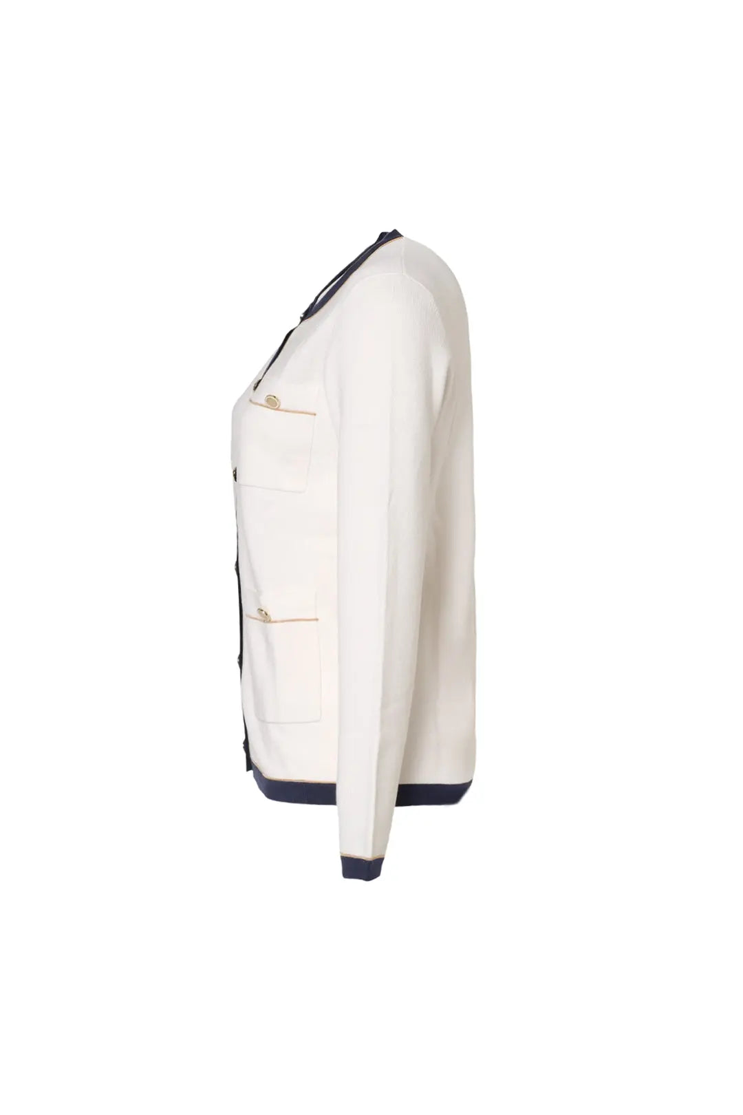 Ekru İpek Pamuk Diana Zincir Detaylı Hırka Ceket Woman