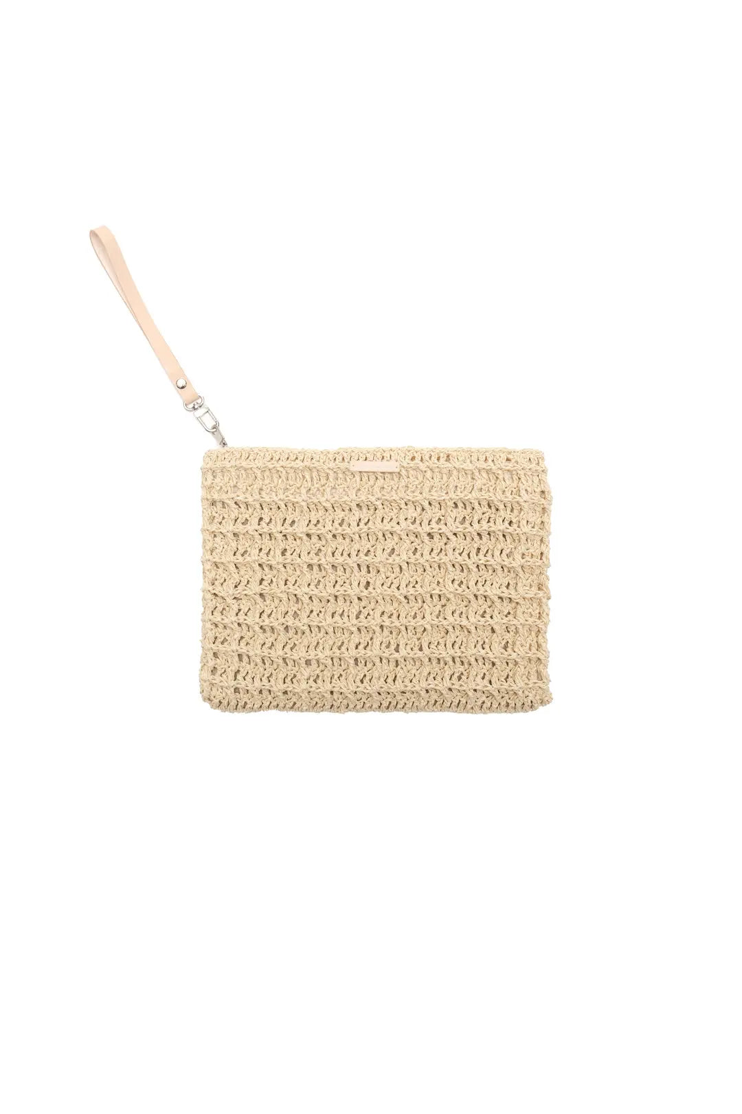 Ekru Nina Dokulu Hasr El Çanta Silk and Cashmere