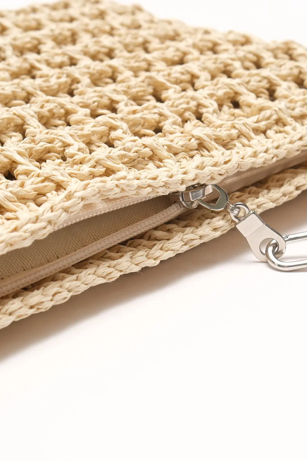 Ekru Nina Dokulu Hasr El Çanta Silk and Cashmere