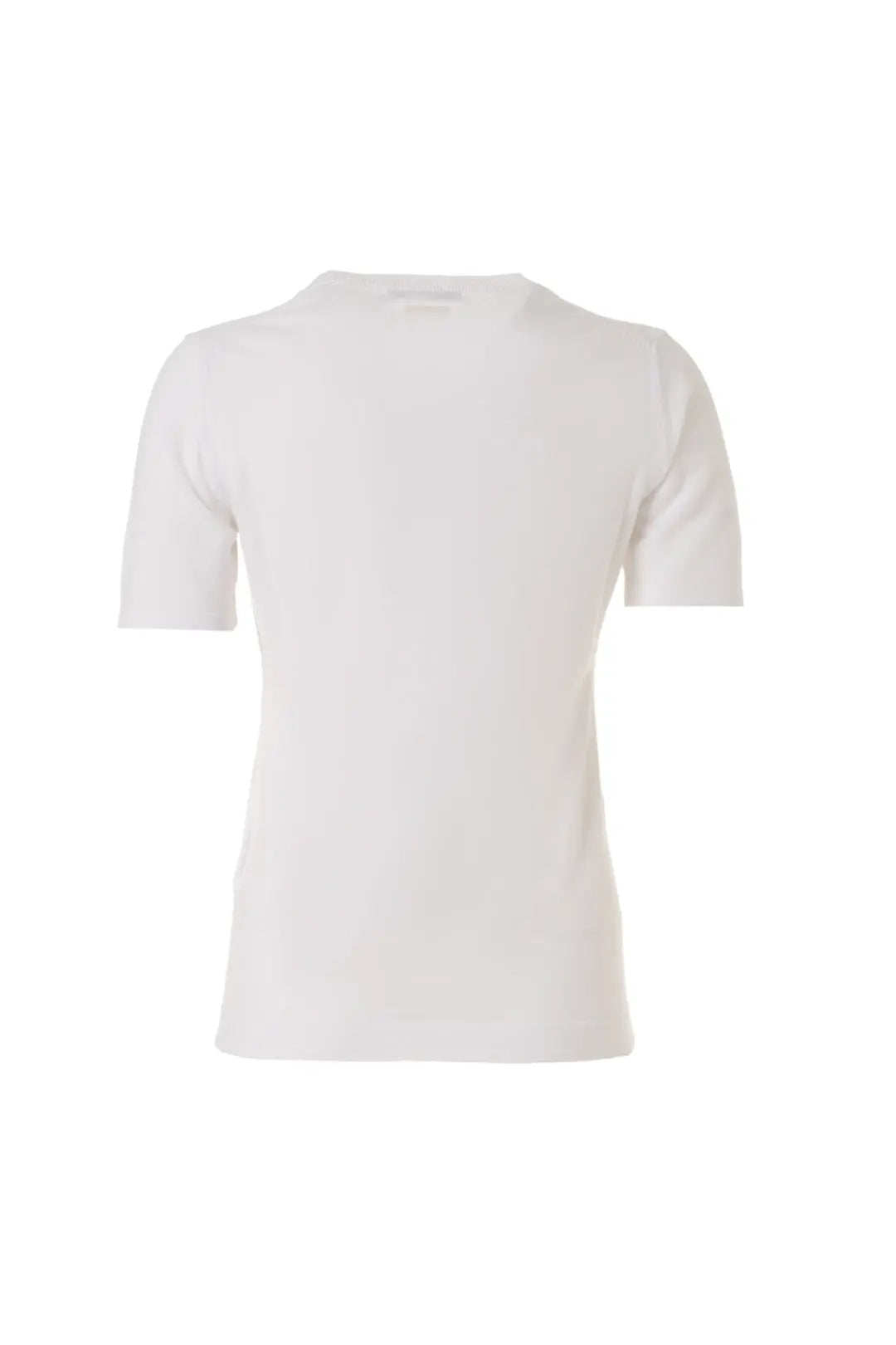 Ekru Pamuk Modal Juno Yuvarlak Yaka Ksa Kollu Triko Silk and Cashmere