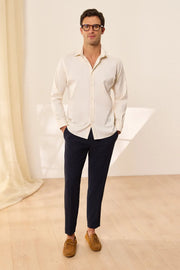 Ekru & More Pamuk Uzun Kollu Erkek Gömlek Silk and Cashmere