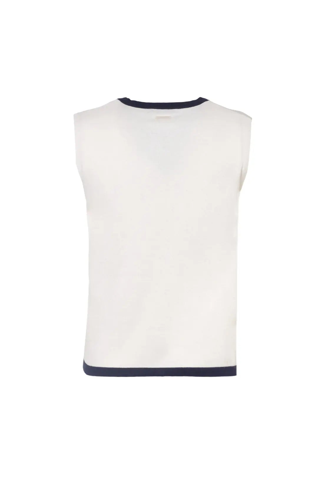 Ekru pek Pamuk Diana Kolsuz Triko Üst Woman