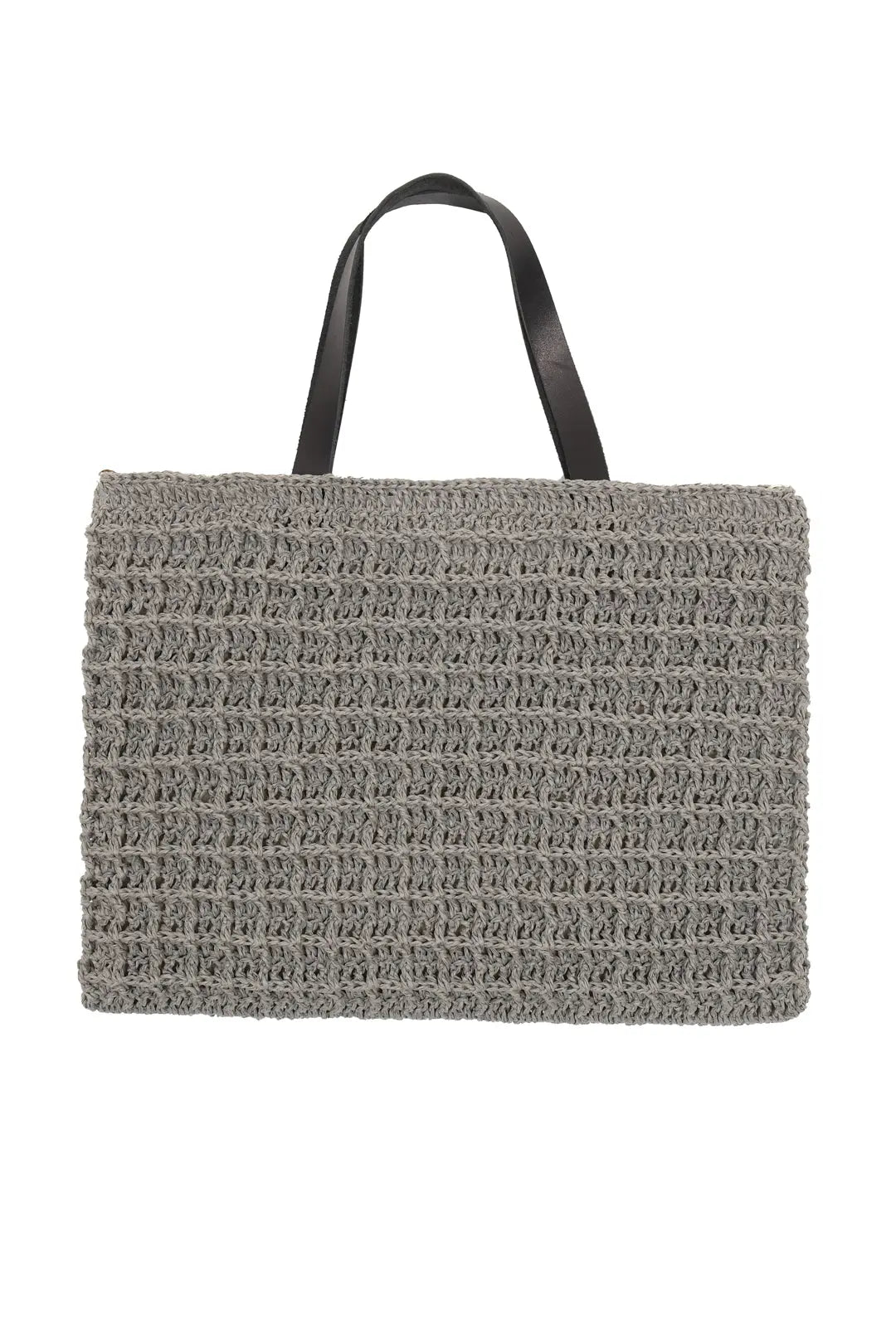 Gri Nina Dokulu Hasr Büyük El Çanta Silk and Cashmere