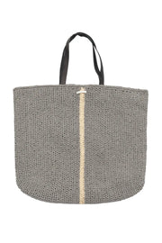 Gri Nina Renkli Tek Çizgili Hasr Çanta Silk and Cashmere